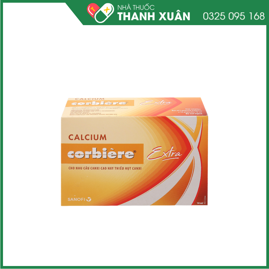 Calcium Corbière Extra bổ sung calci, điều trị loãng xương, còi xương